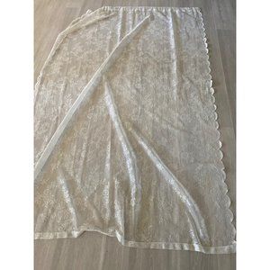 Vintage Lace Window Curtain Panel Victorian Style 56" w x 85" l